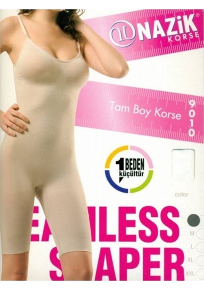 Momslab Diz Üstü Tam Boy Korse Beyaz Beyaz