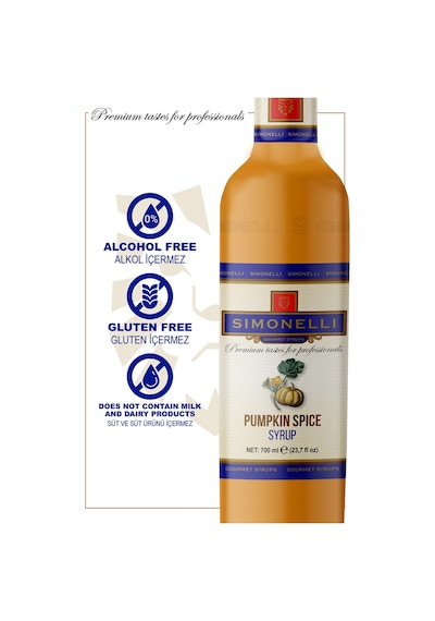 Simonelli Kahve Şurubu Pumpkin Spice Aromalı 700 ML + Pompa