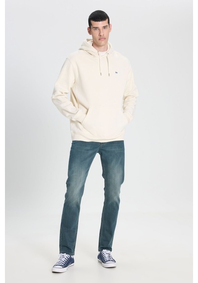 Lee Regular Fit Normal Kesim Pamuk Kapüşonlu Şardonlu Sweatshirt - L80yry Beyaz