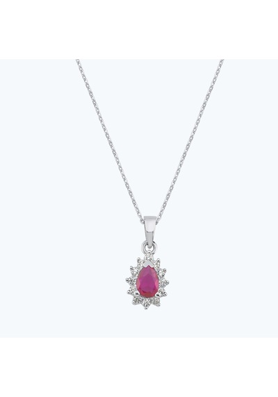 Altınbaş Kırmızı Taşlı Altın Üçlü Damla Set Autk0017-b-24627-k-set