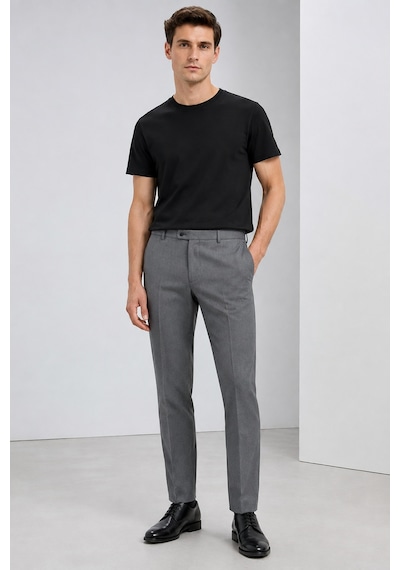 Bihan Store Erkek Düz Kesim Zeta Gabardin Kumaş Slim Fit Pantolon 2026-gri