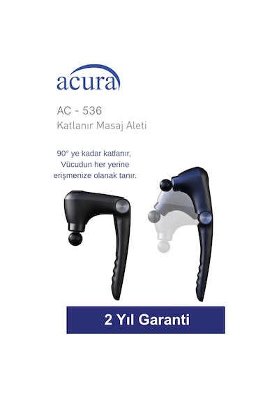 Acura Ac-536 Isıtmalı & Soğutmalı Profesyonel Katlanır Masaj Aleti Siyah