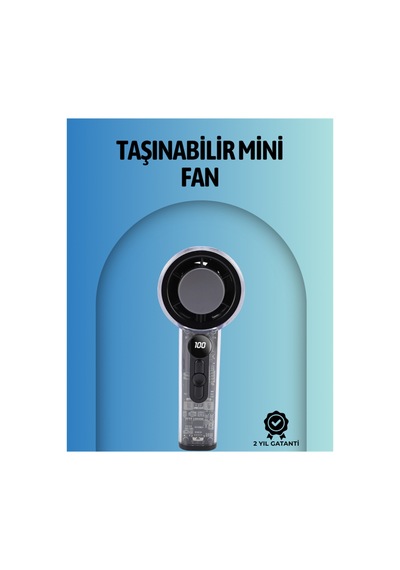 Şeffaf Kasa El Fanı 5v 2a 100 Kademeli Hava Akışı Type-c Girişli - Hs08374063-7924 Renkli