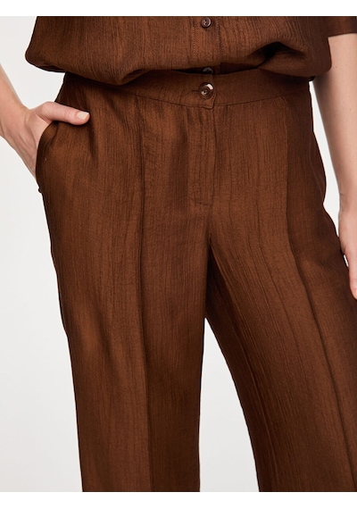 Faik Sönmez Arka Beli Lastikli Kendinden Dokulu Wıdeleg Fit Pantolon W27pnt003 Uw27pnt00330 Kahve Faik Sönmez Arka Beli Lastikli Kendinden Dokulu Wıdeleg Fit Pantolon W27pnt003 Uw27pnt00330 Kahve