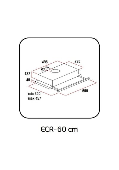 Exep F5 ECR Siyah Sürgülü Aspiratör