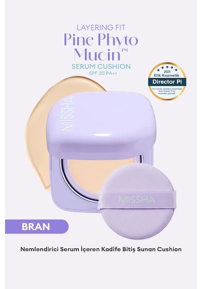 Missha Layering Fit Pine Phyto Mucin Serum Cushion SPF30 Pa++ Bran