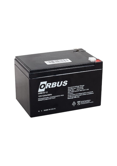 Orbus Orb12-12 12 Volt 12 Amper Kuru Akü 151x98x95 Mm Yeni Tarihli Taze Akü