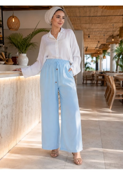 Esra Butik78 Kadın Müslin Kumaş Bol Paça Pantolon Beli Lastikli Cepli Yazlık Rahat Günlük Pantolon 36-44 Beden Pembe Esra Butik78 Kadın Müslin Kumaş Bol Paça Pantolon Beli Lastikli Cepli Yazlık Rahat Günlük Pantolon 36-44 Beden Pembe