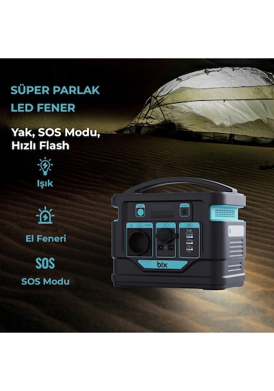 Bix 80000mah 300W Ac Priz 3 Usb-A 45W Type-C Power Station