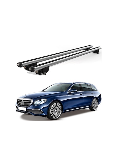 Kanca Mercedes E Kombi S213 2016 Ve Sonrası Uyumlu Gri Kilitli Ara Atkı 120cm Port Bagaj Tavan Barı