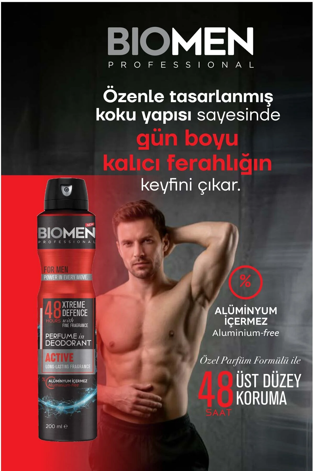 Perfume İn Deodorant For Men Active 3x 200 Ml