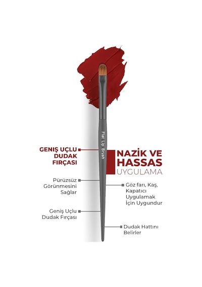 Alix Avien Geniş Uçlu Dudak Fırçası Flat Lip Brush
