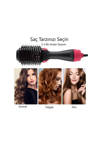 Saç Şekillendirici Ve Saç Düzleştirici Fön Tarağı 2938