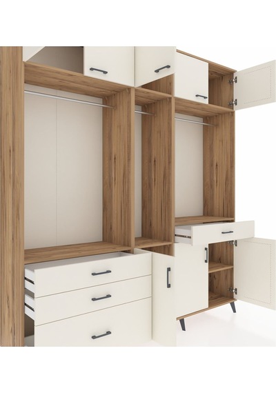 Hyperion Dolap 8 Raflı 4 Çekmeceli 3 Askılı 220x44x243 Çam-aytaşı/aytaşı Çok Renkli Hyperion Dolap 8 Raflı 4 Çekmeceli 3 Askılı 220x44x243 Çam-aytaşı/aytaşı Çok Renkli