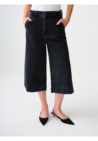 Culotte Cropped Regular Fit Kadın Pantolon Denim