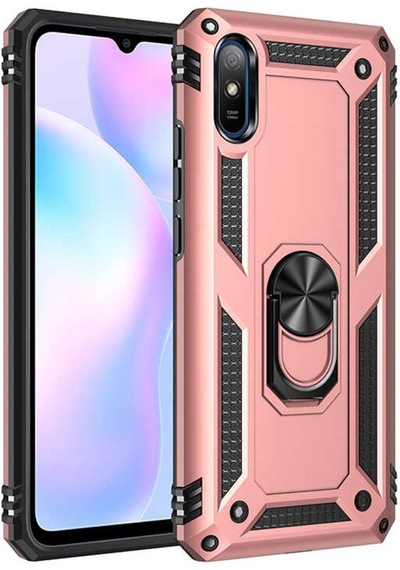 Xiaomi Redmi 9A Yüzüklü Standli Vega Kilif Ekran Koruyucu 510330700