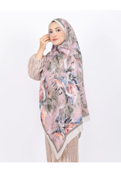 Luissa Bambu Kraş Şal Pastel Desen Taş