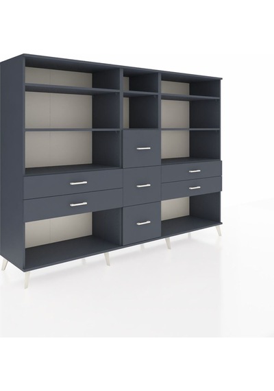 Hyperion Dolap 8 Raflı 7 Çekmeceli 220x44x163 Antrasit-antrasit Antrasit-antrasit Hyperion Dolap 8 Raflı 7 Çekmeceli 220x44x163 Antrasit-antrasit Antrasit-antrasit