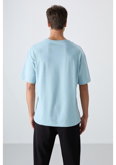 Tommy Life Açık Mavi Pamuklu Kalın Yumuşak Dokulu Oversize Fit Baskılı Erkek T-shirt - 88329 Açik Mavi Tommy Life Açık Mavi Pamuklu Kalın Yumuşak Dokulu Oversize Fit Baskılı Erkek T-shirt - 88329 Açik Mavi