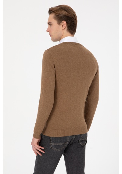U.S. Polo Assn. U.s. Polo Assn. Erkek Haki Melanj Kazak /triko 50313662-vr125
