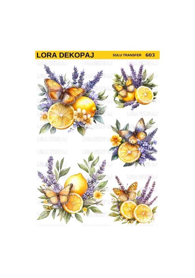 Lora Dekopaj Sulu Transfer Kağıdı - 603 25x35 Cm