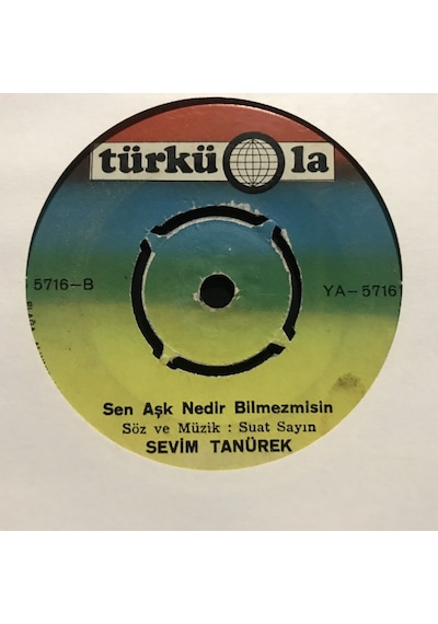 Sevim Tanürek Sen Aşk Nedir Bilmezmisin 45lik Plak