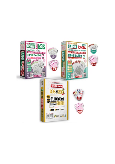 2026 8.Sınıf LGS - İOKBS Tıpkı Basım ve ÖZGÜN Yeni Nesil Deneme Seti 23lü (9+8+6) ALTIN PAKET TG