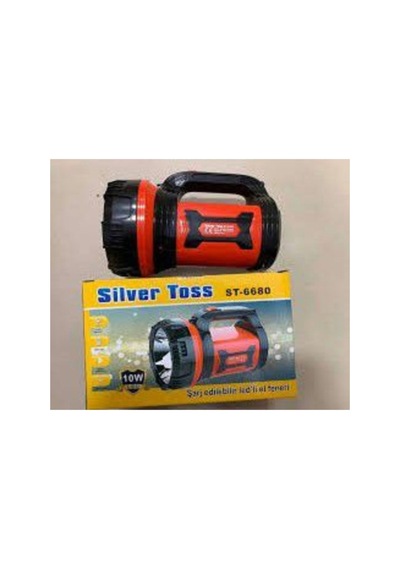 Projektör El Feneri + Işıldak Kamp 15watt Silver Toss St-6680 Siyah