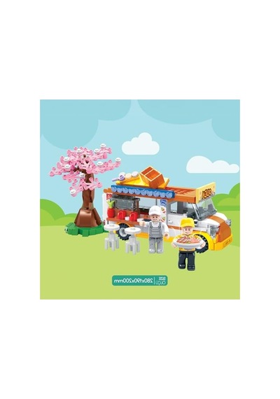 Eğitici Bloklar İle Mobil Restoran Yapım Seti, 310 Parça İle Yaratıcı Oyun