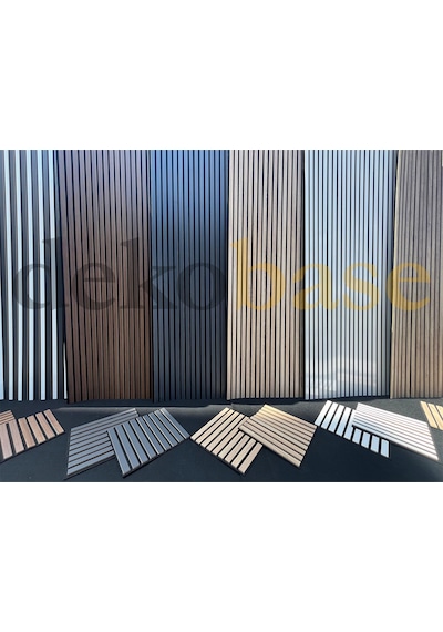 Antrasit-beyaz 2 Adet 60x270 Cm Yeni Nesil Akustik Ahşap Duvar Paneli