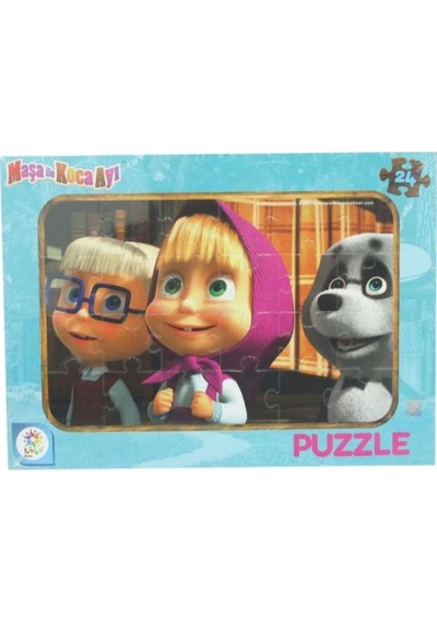Ms7537 Masha Koca Ayı 24 Parça Frame Puzzle (2 Asorti)