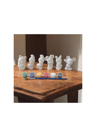 Mickey Mouse 6 Lı Figür Ve Boya Seti 7 Cm Boy