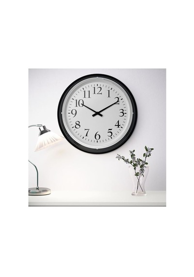 Ikea Bravur Duvar Saati 59 X 8 Cm Beyaz - Siyah