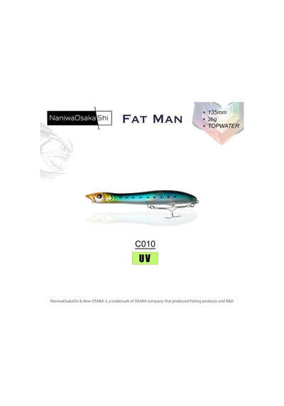 Nanıwaosakashı Fat Man 135mm 26gr Topwater