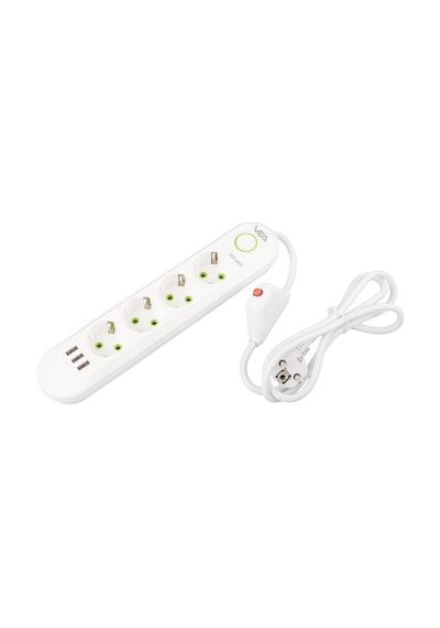Va-21560 4lü 1.5 Metre Kablolu 3 Usbli Beyaz Akım Korumalı Priz Diğer