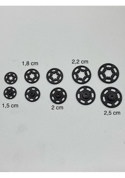 Çıtçıt / Plastik Çıtçıt / 5 Boylu / Siyah Ve Beyaz/ 400 Adet