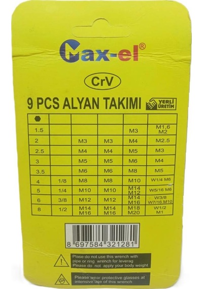 Max-el 9parça Crv Alyan Takımı