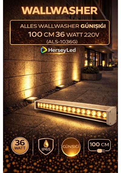 Alles Wallwasher Günışığı 100 Cm 36 Watt 220v Gün ışığı
