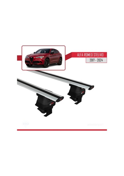 Alfa Romeo Stelvio 2017 Ve Sonrası İle Uyumlu Ace-4 Ara Atkı Tavan Barı Gri