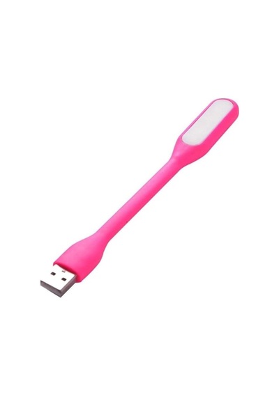 Esnek Taşınabilir Usb Led Işık Lamba Gece Lambası 2 Adet Tüm Usb Girişleriyle Uyumlu 17cm Pembe
