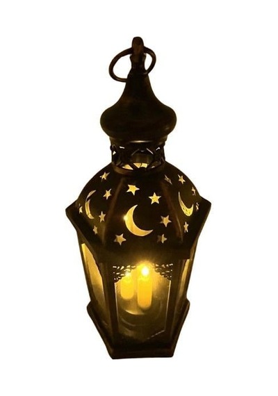 43 Cm Ramazan Ledli Eskitme Model Lüks Fener - Pil Dahil Dekoratif Ramazan Feneri Diğer