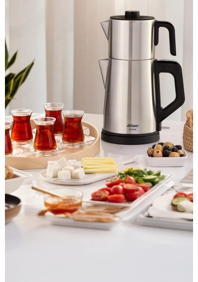 Ar3129 Deminde Çay Makinesi 1800w, 1 L Demlik Kapasitesi, Inox Diğer