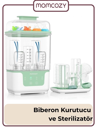 Momcozy Biberon Kurutucu Ve Sterilizatörü İç İçe Geçen 4 Ü 1 Arada Kompakt Ve Modüler
