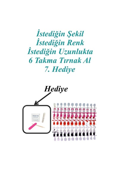 24 Adet Renkli Mat Kısa Takma Tırnak Oval-kare 1051 Siyah İnci