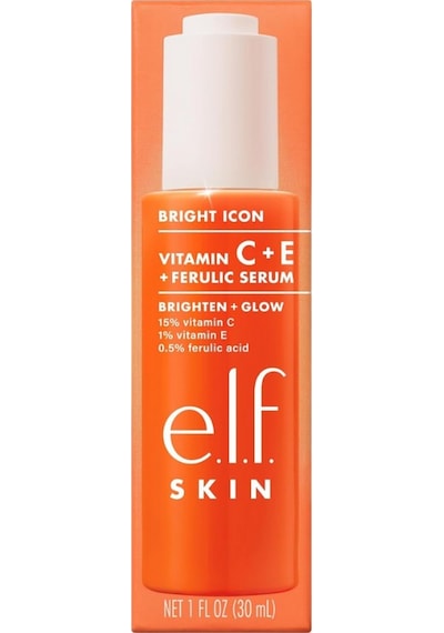 E.l.f. E.l.f Bright Icon Vitamin C + E + Ferulik Asit Serum 30ml, Parlaklık Veren Yüz Serumu Nemlendirici Kremler