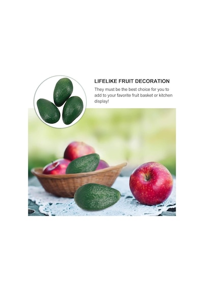 Yapay Meyve Avokado Fake Fruit 6 Lı Paket