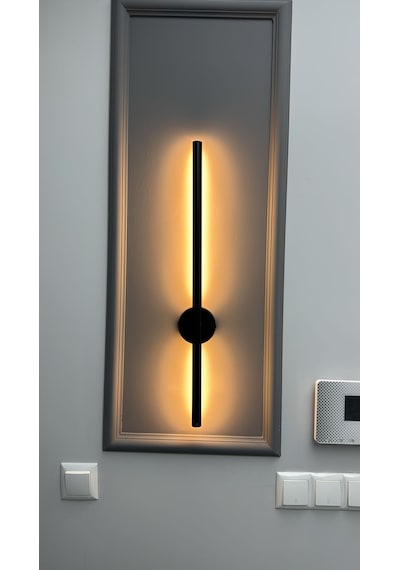 12 W Siyah Dekoratif Led Duvar Aplik 3000k Gün Işığı 220 Volt Siyah