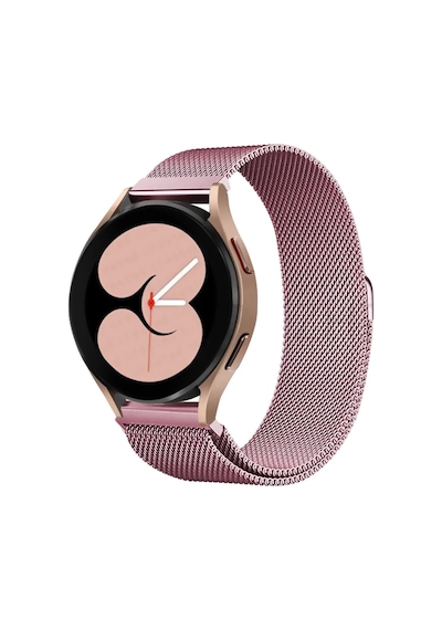 Newface - 521 - Samsung Galaxy Uyumlu Watch 4 Metal Mıknatıslı Kordon - Csmo-tex - - Rose
