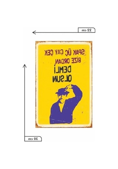 Retro Vintage Mdf Çay Tablosu - Turist Ömer Temalı