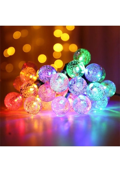 Vıp Kalite Renkli Kristal Top Led Işık Crystal Led Light Ball Yılbaşı Ağacı Işığı Renkli Noel Işığı Çok Renkli